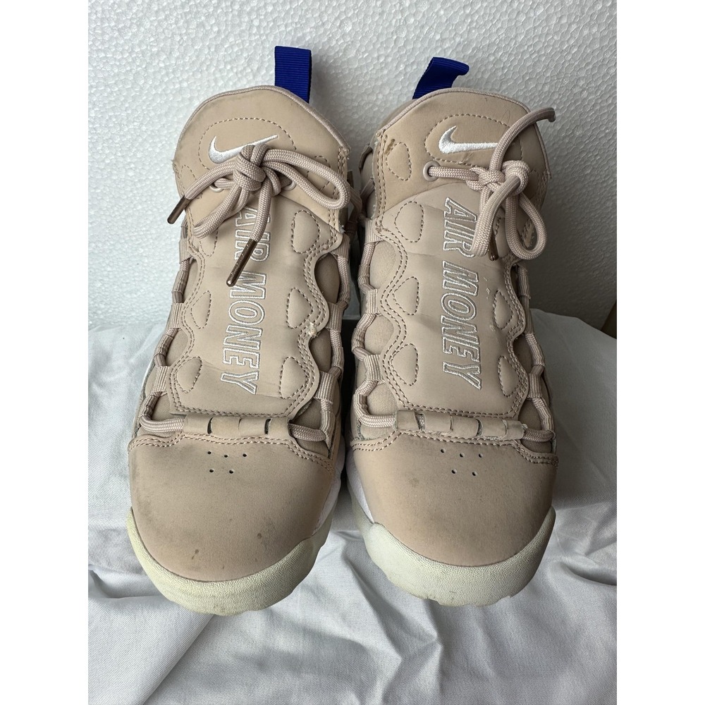 Nike Air More Money Shoes Womens Size 6.5 Beige Tan Air Cushion Sneakers 2018